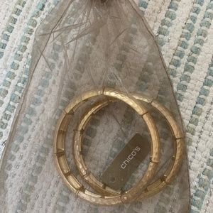 Chicos Gold Bangle Bracelets